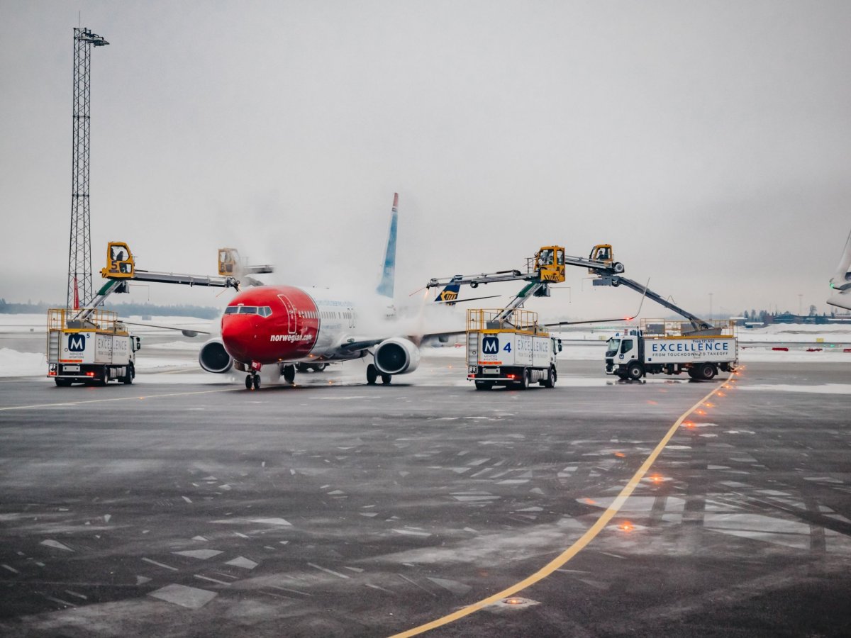 Letadla Norwegian na odmrazování