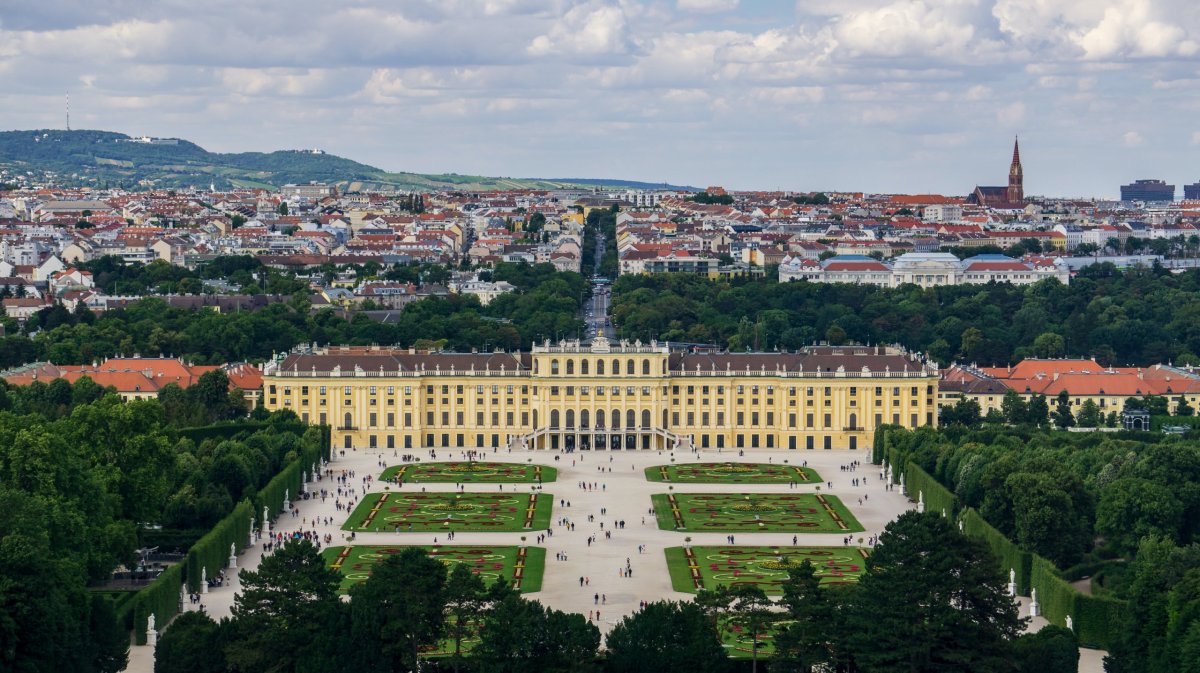 Pohled na Schönbrunn