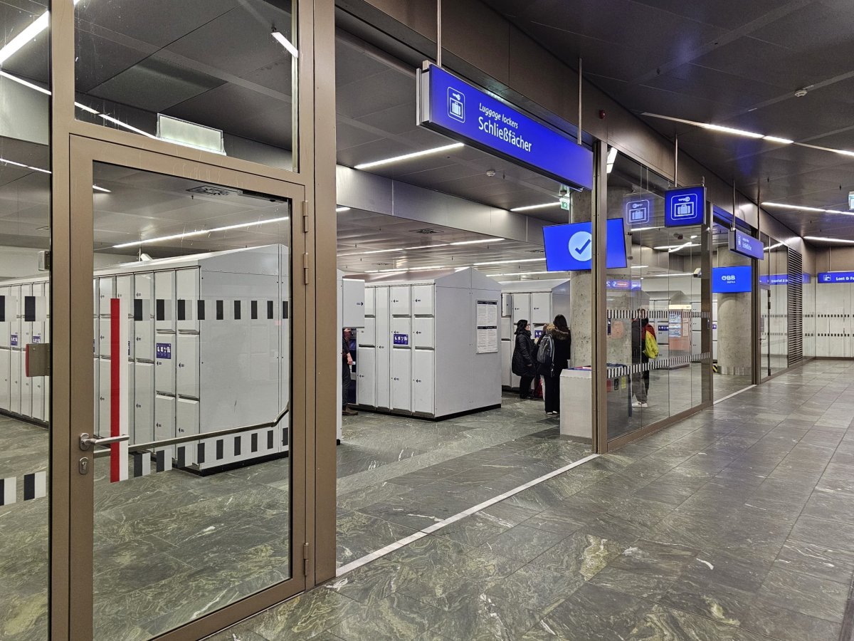 Skříňky na úschovu zavazadel na Wien Hbf