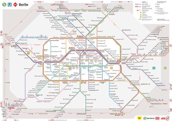 Берлинский метрополитен схема