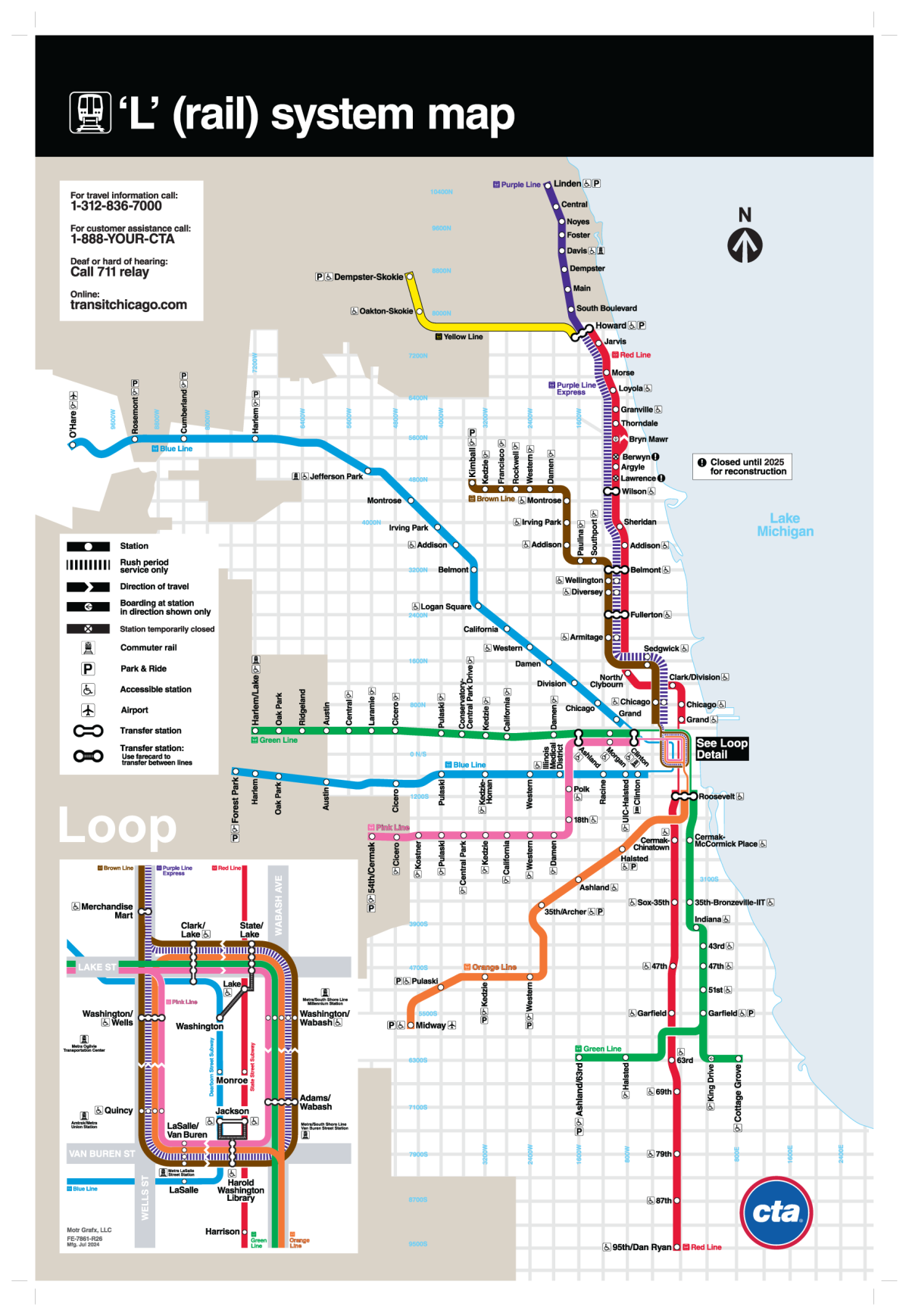 Mapa metra Chicago