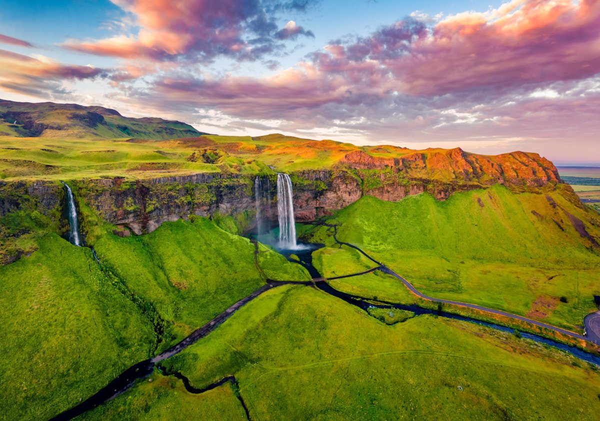 Seljalandsfoss z dronu