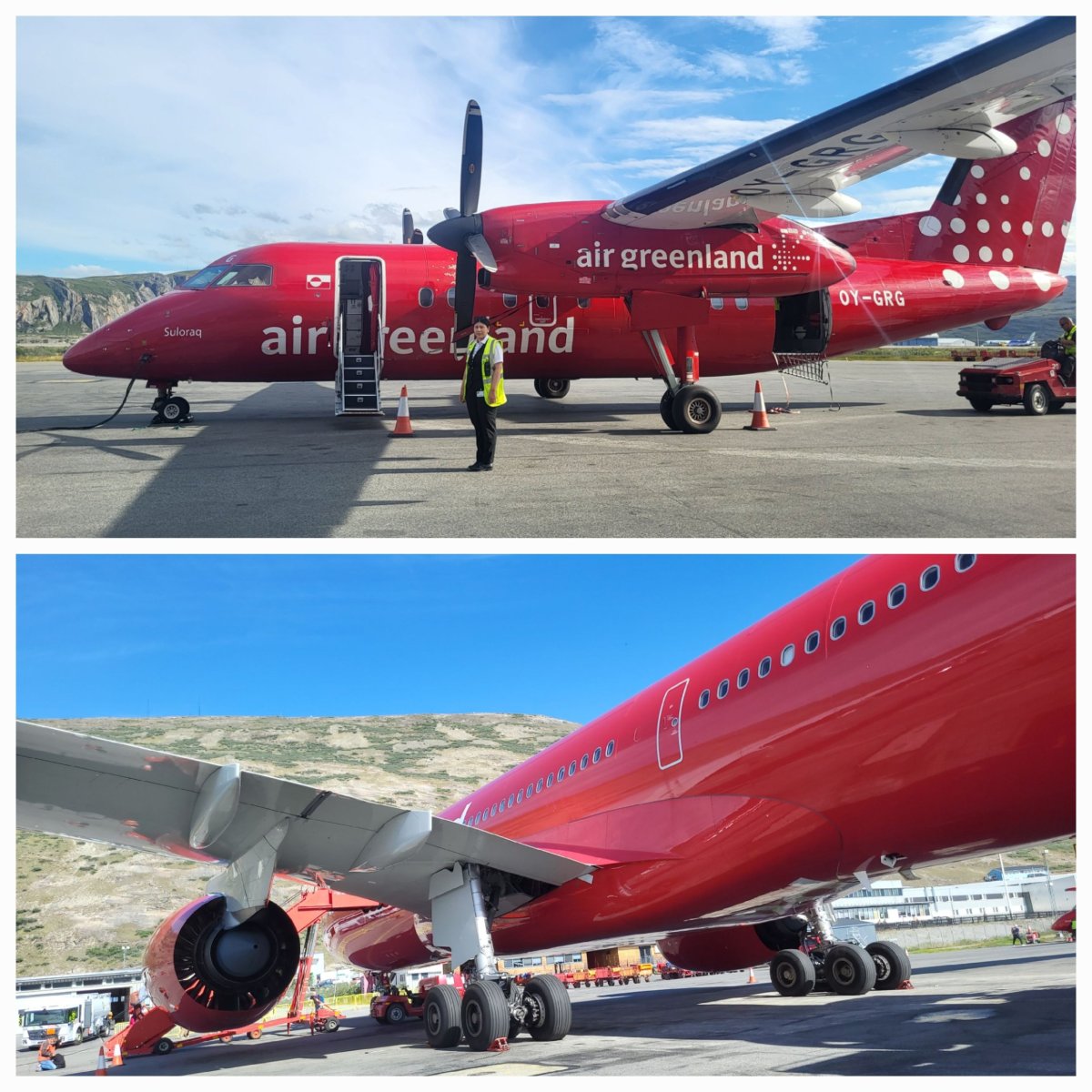 Air Greenland Dash 8-200 a Airbus A330-800 :)