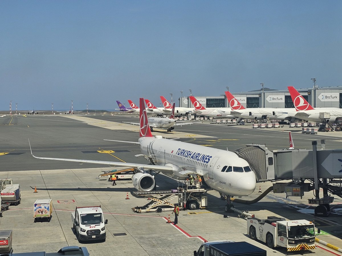 Letadla Turkish Airlines na letišti Istanbul