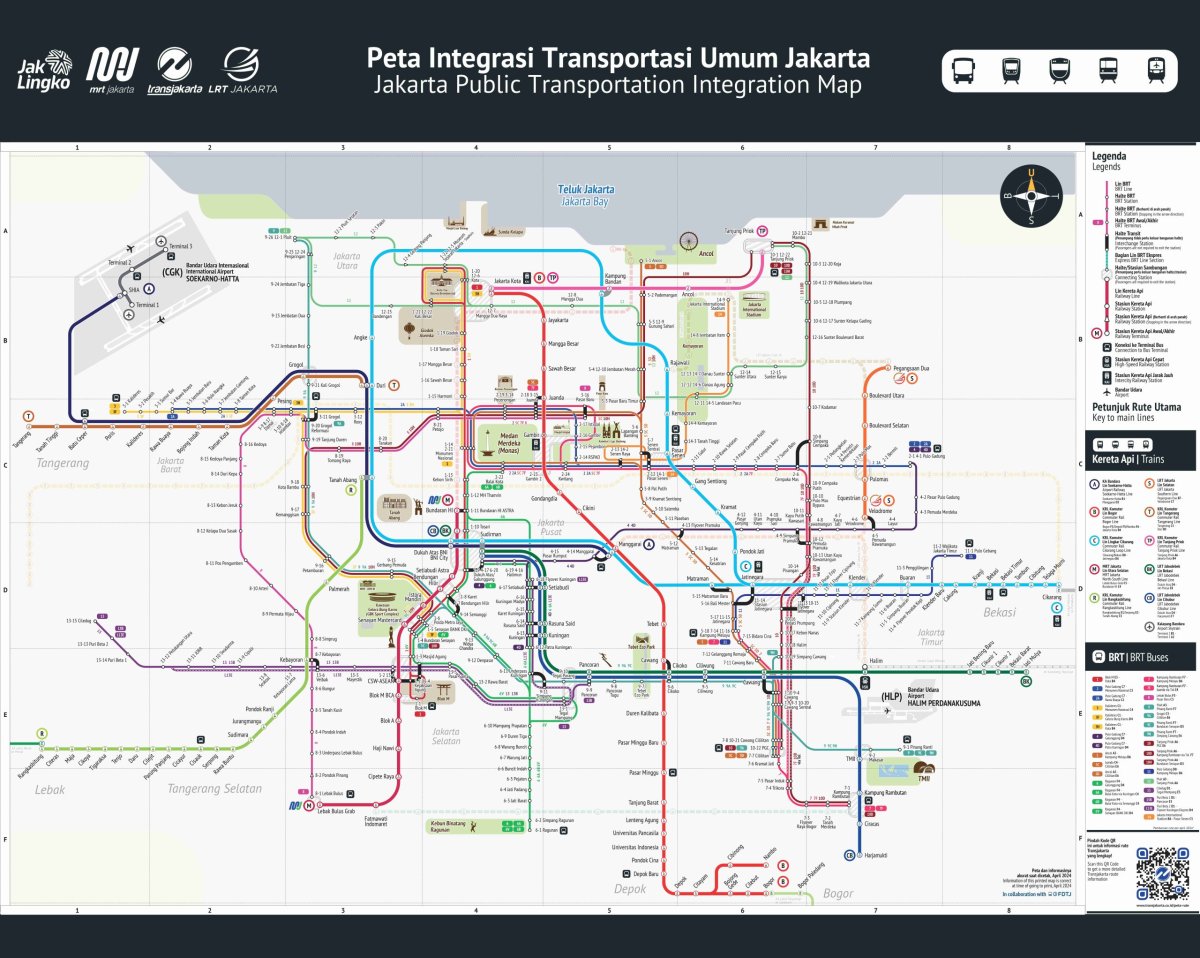 Mapa autobusů, vlaků a metra