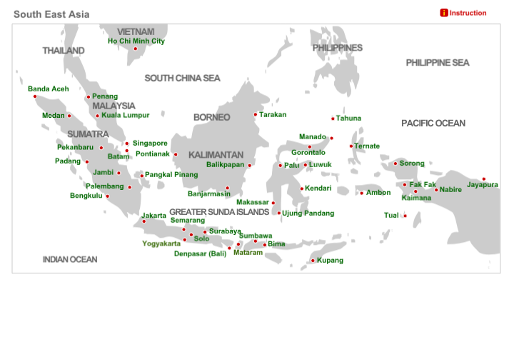 Lion Air Route Map