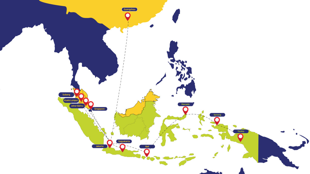 TransNusa Route Map