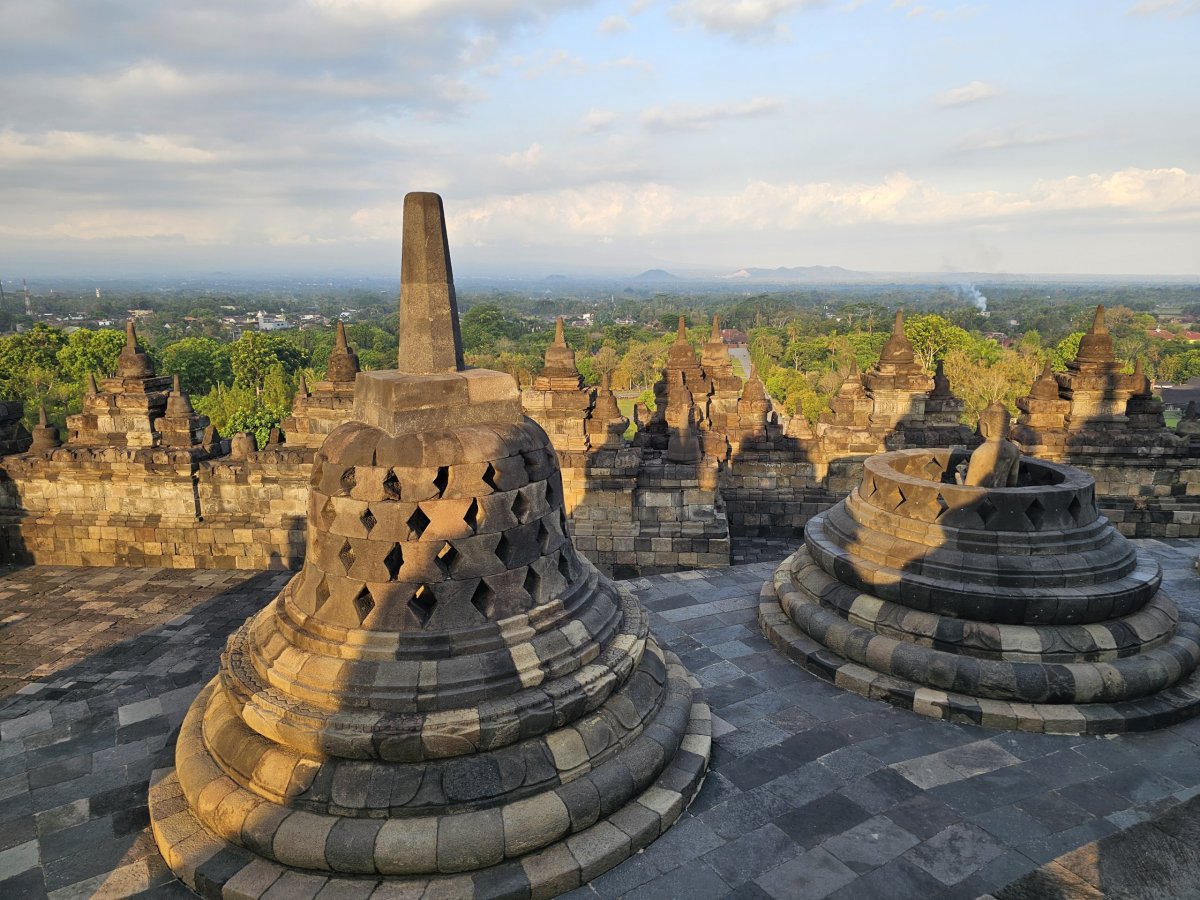 Chrám Borobudur, výhled