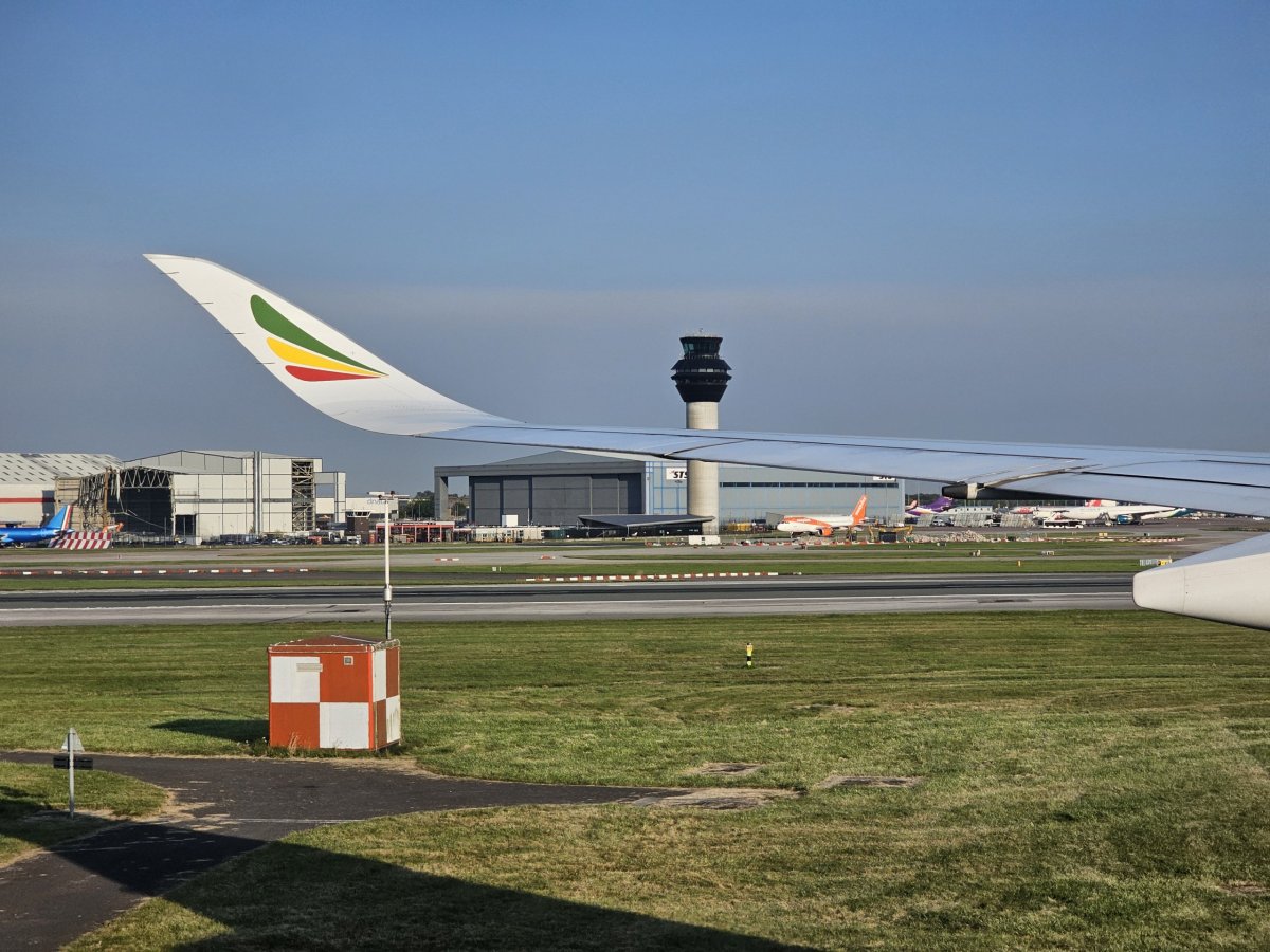 Ethiopian Airlines po příletu do Manchesteru