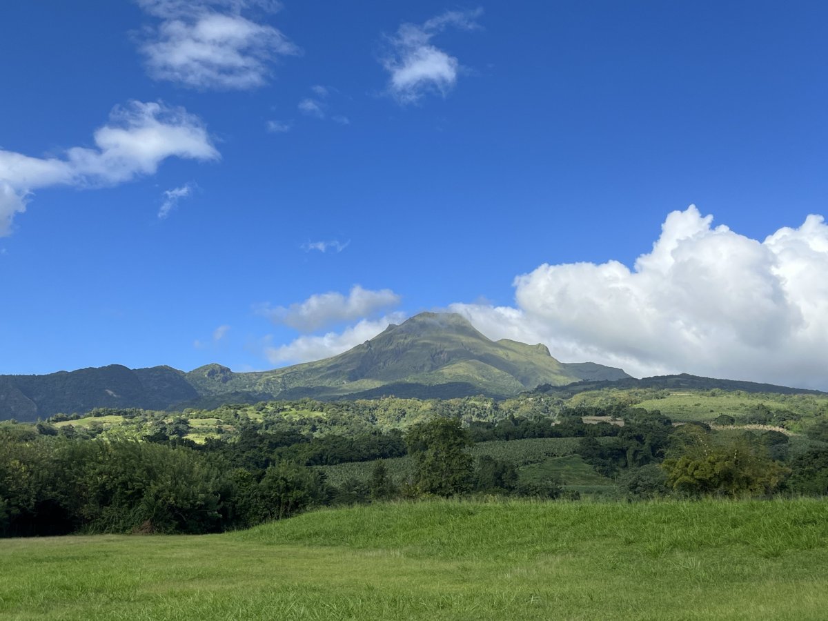 pohled na Mt. Pelée