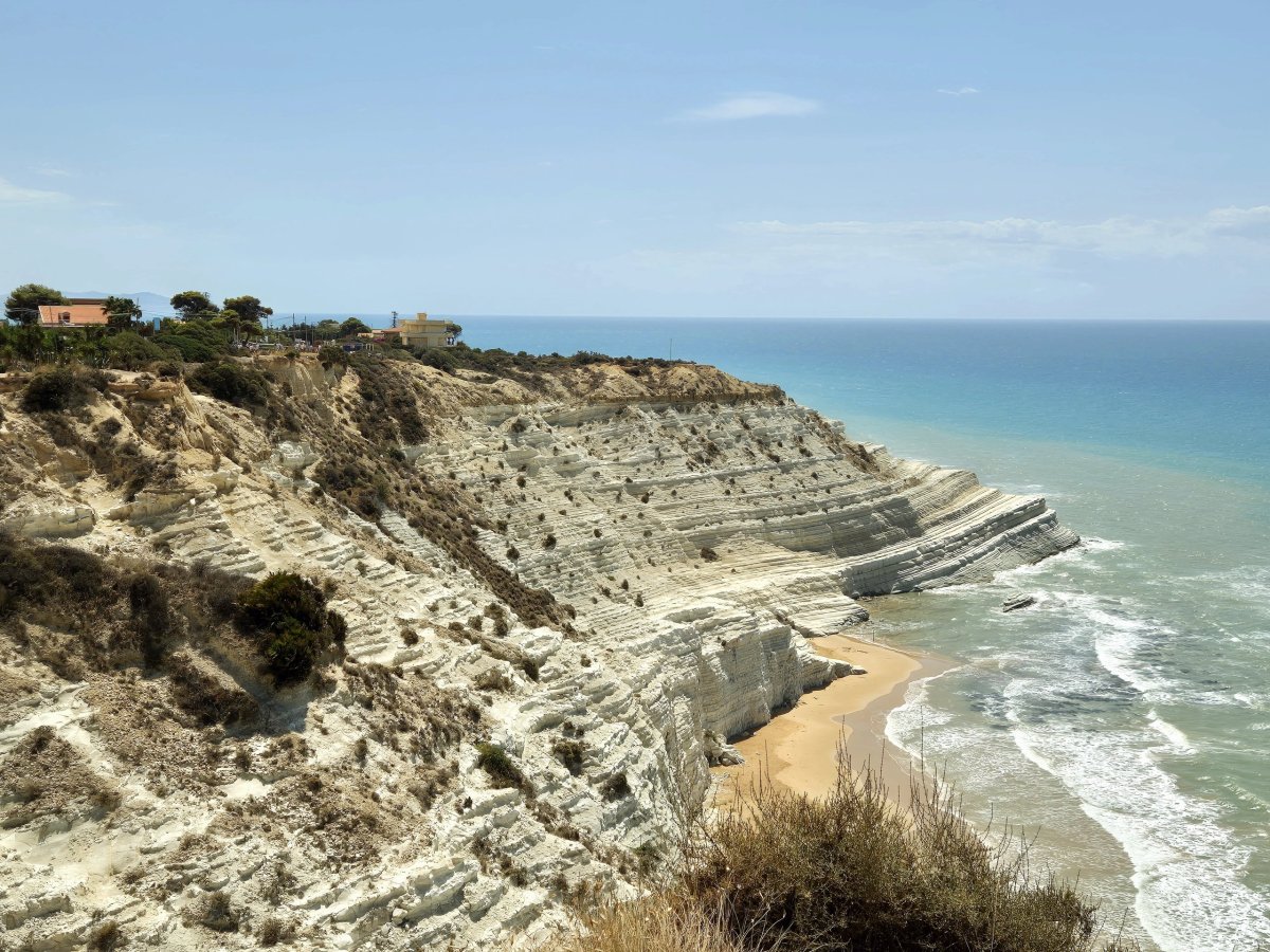 Vyhlídka na Scala dei Turchi 