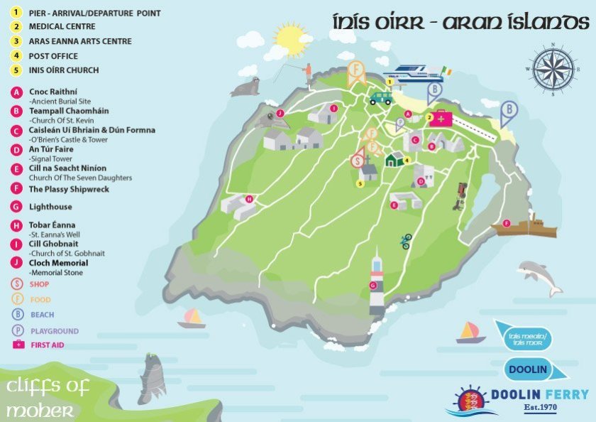 turistická mapka ostrova