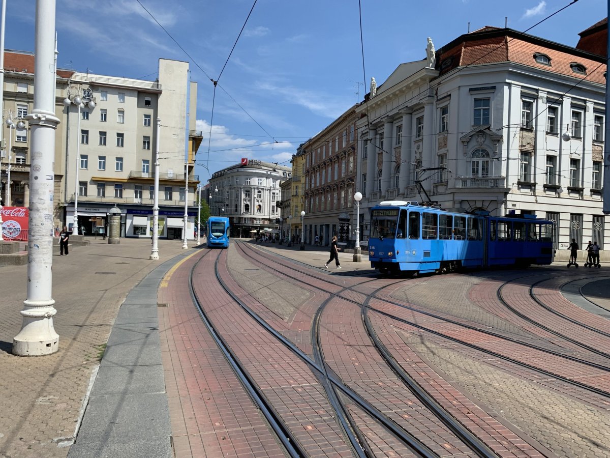 Záhřeb - Dvě tramvaje