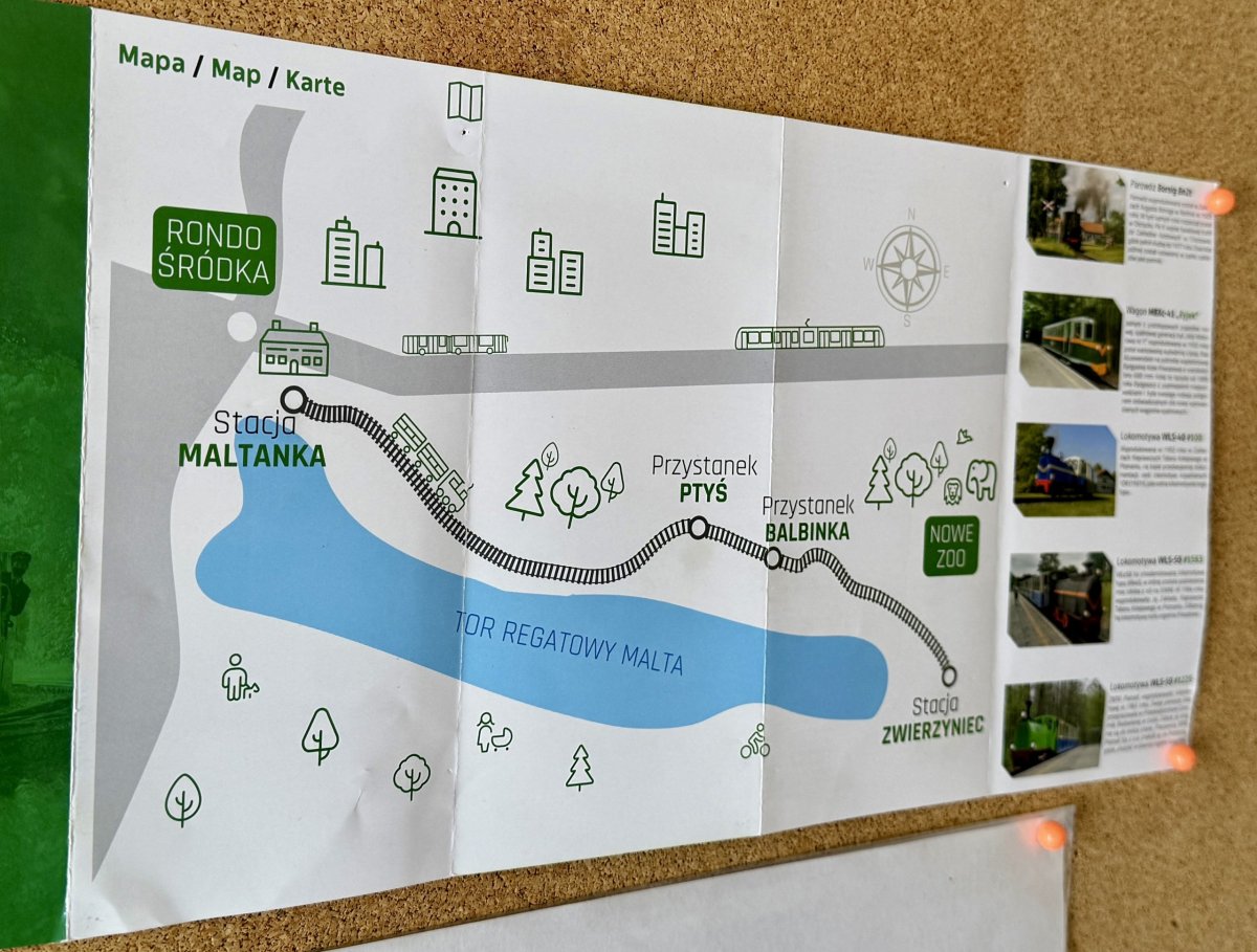 Mapa železnice Maltanka Miniature Railway