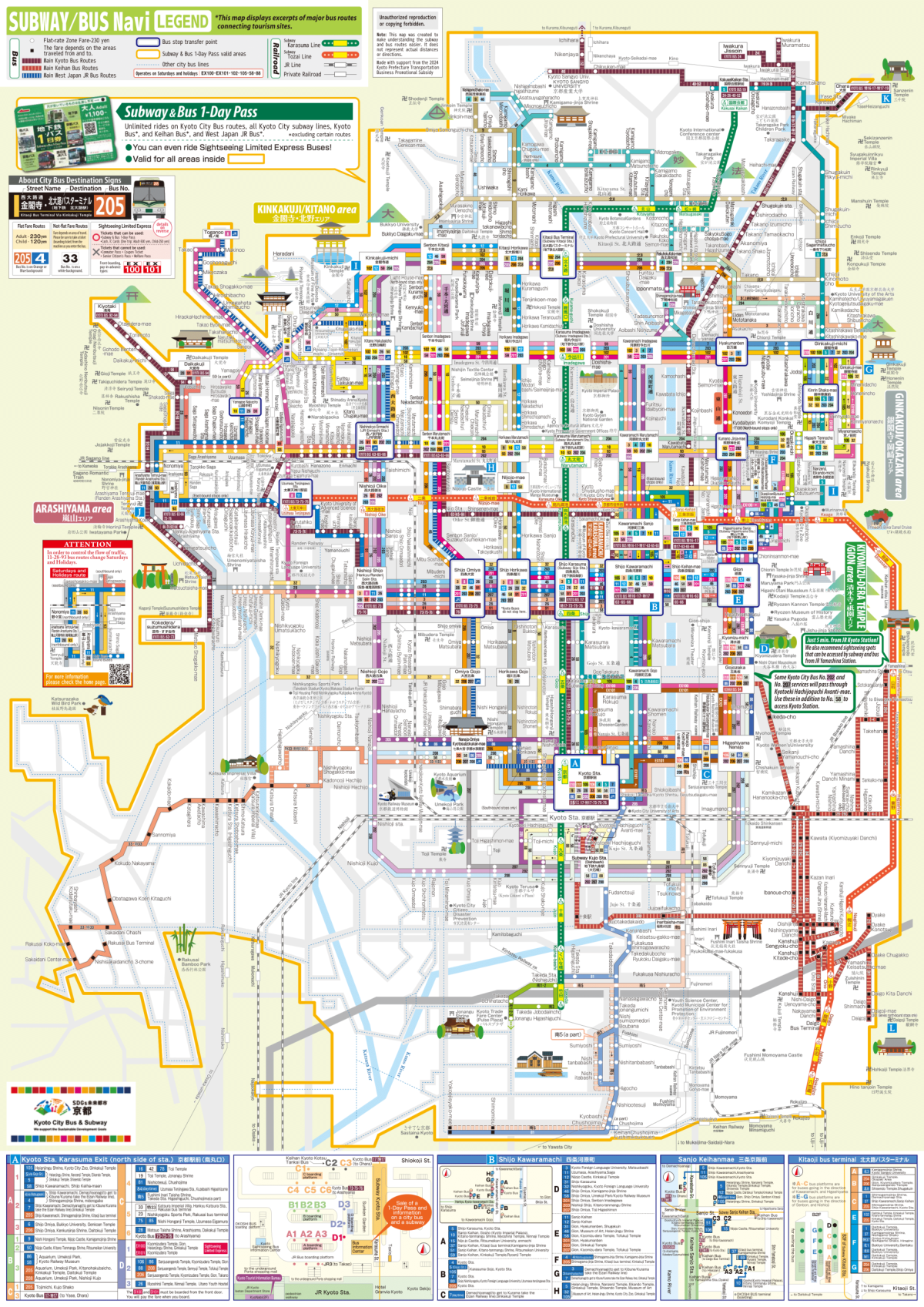 Kyoto Bus Map