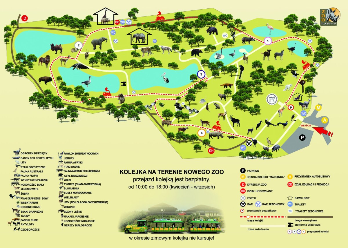 Mapa nové Zoo v Poznani